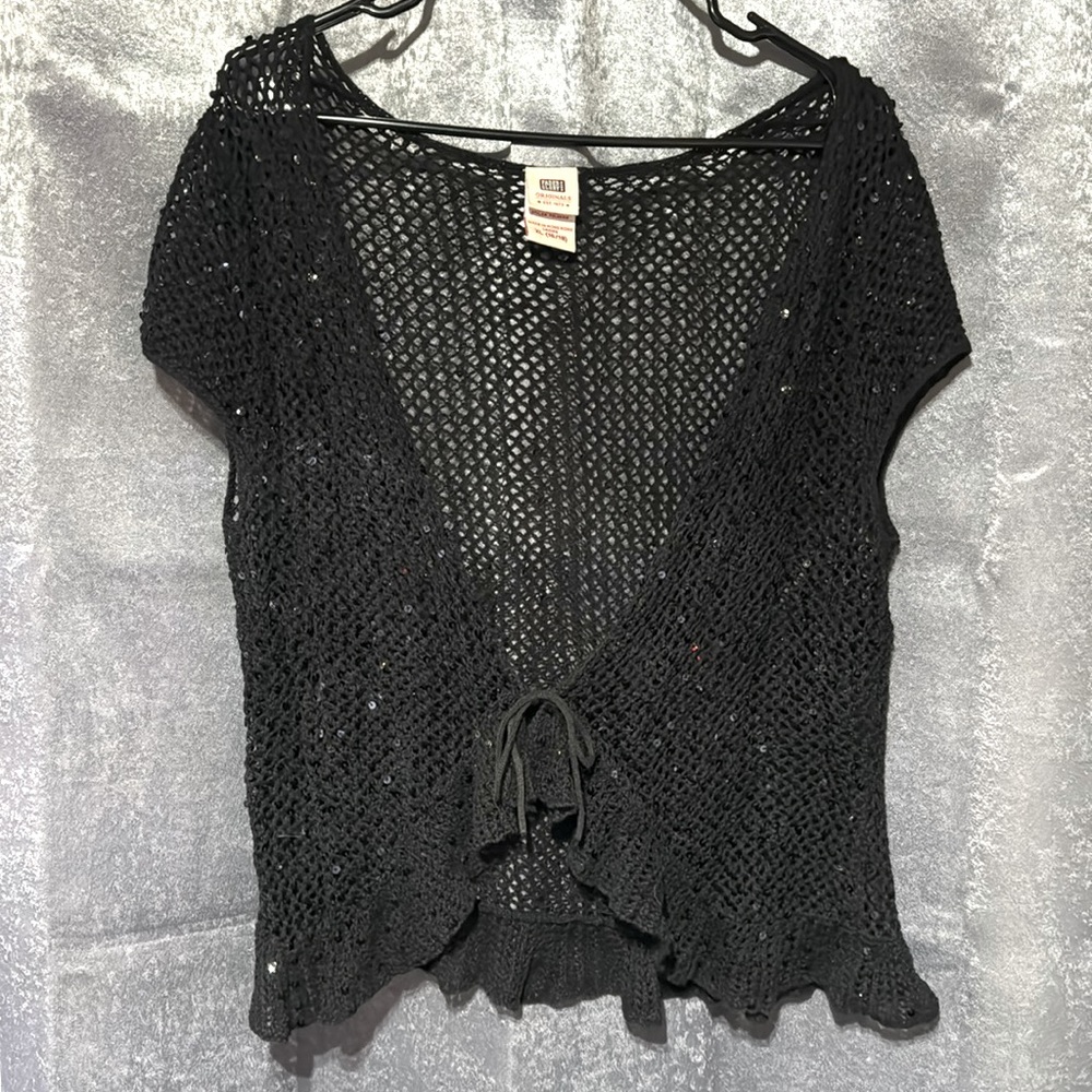 Faded Glory Knit Black Vest